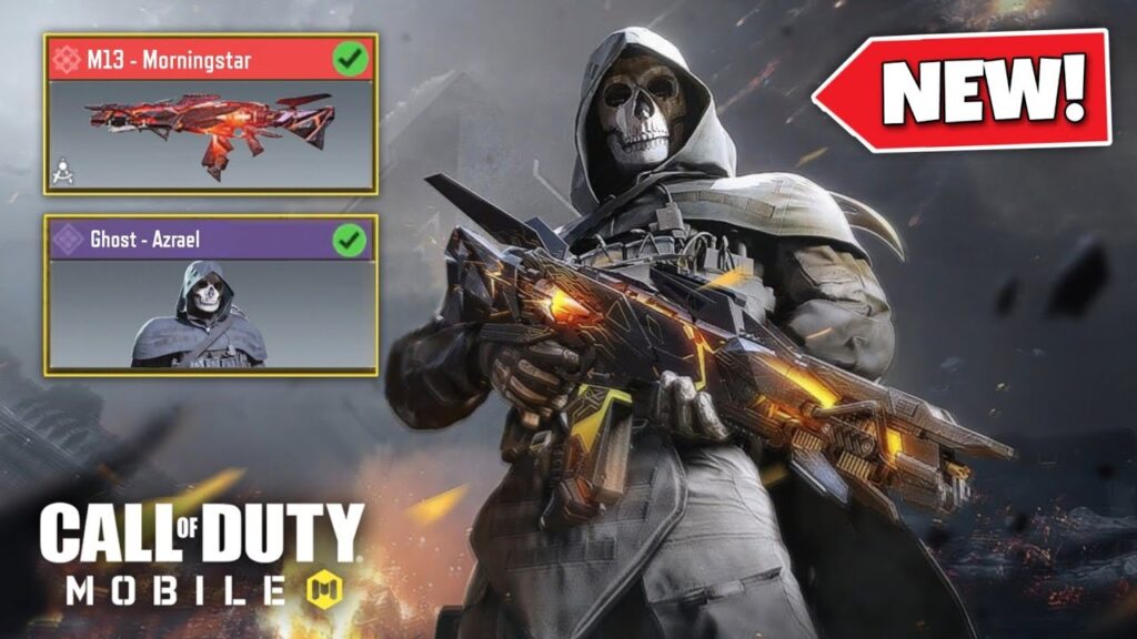 NEW-DOMINION-MYTHIC-DROP-DRAW-Mythic-M13-MORNINGSTAR-Ghost-AZRAEL-in-COD-Mobile-Leaks